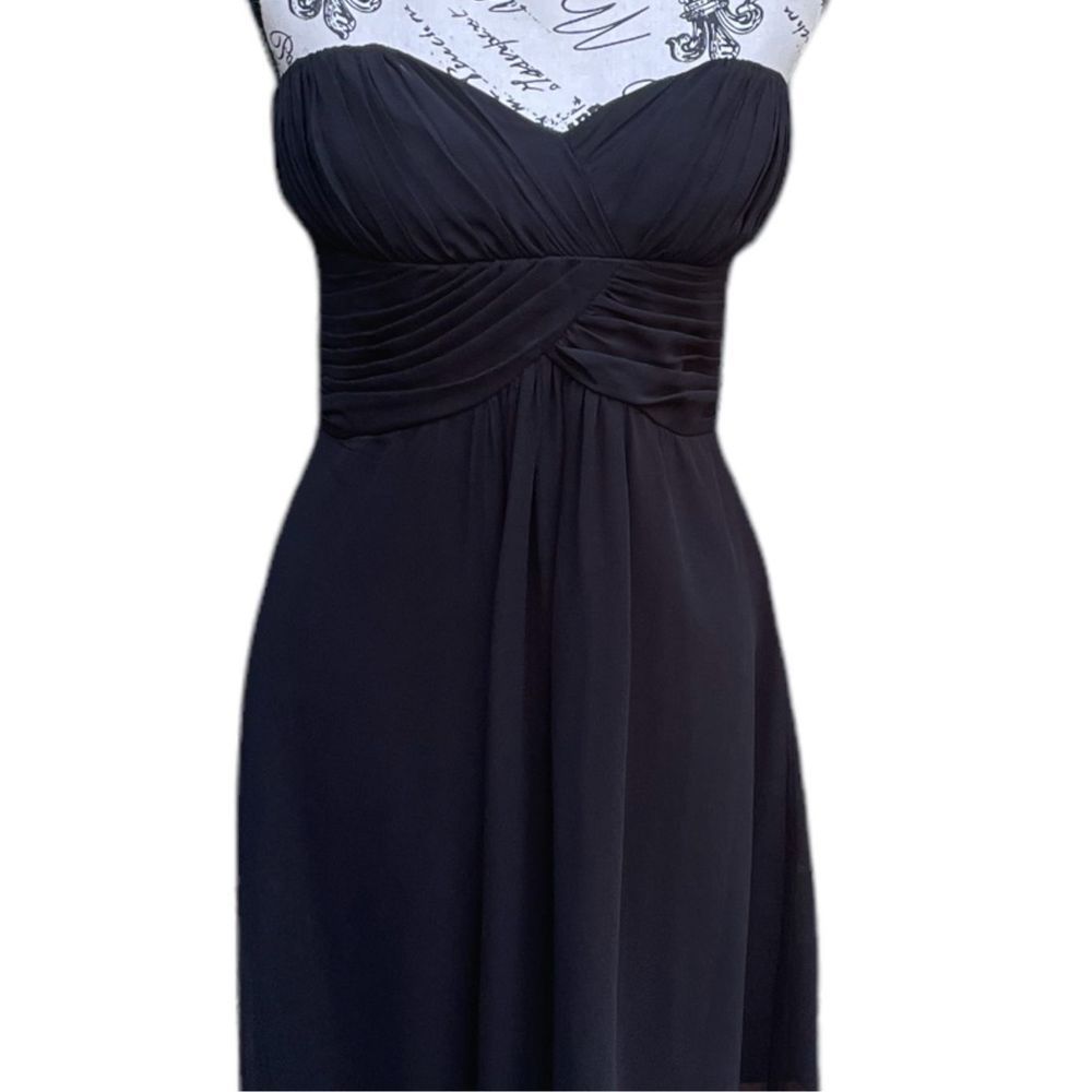 White House Black Market strapless black dress formal cocktail 6